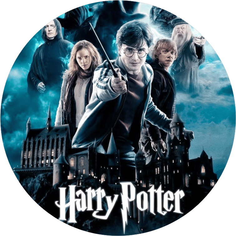 Hary Potter Yuvarlak Pasta Yenilebilir Resim Baskı 20 cm 