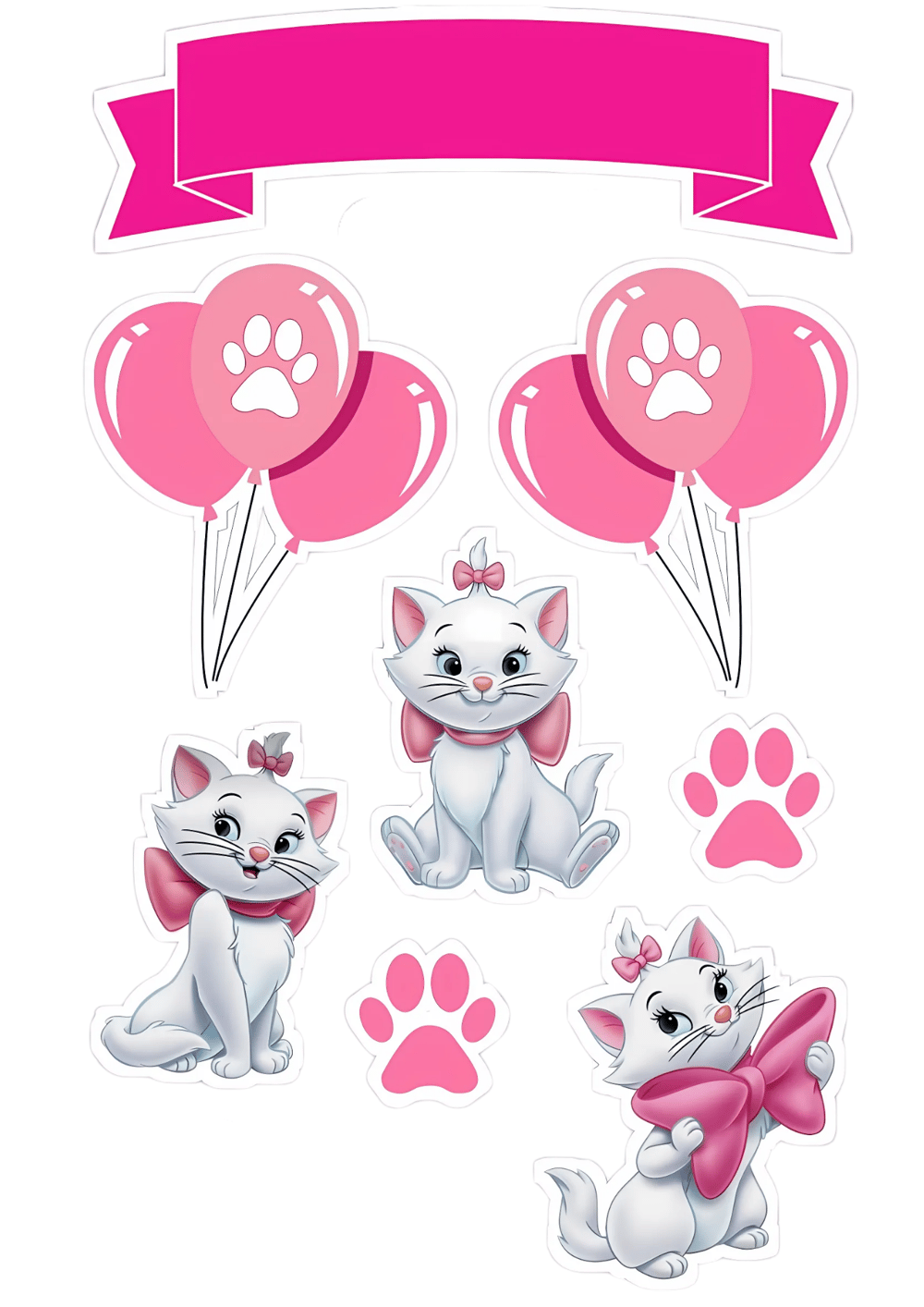 Kedi Yenilebilir Cupcake ve Pasta Resim Baskı