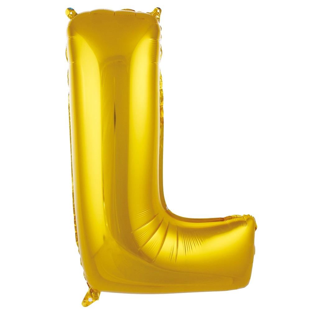 L Harfi Altın Folyo Balon 34