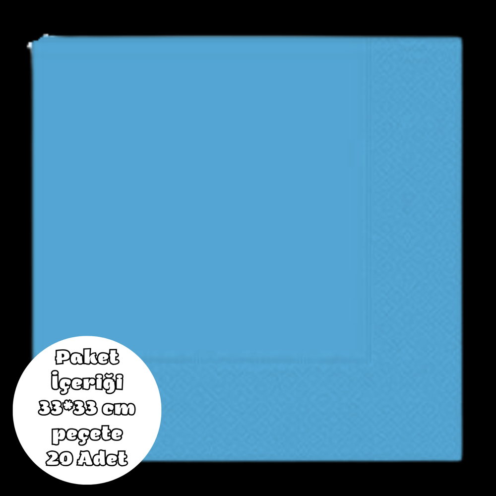 Mavi Peçete 33*33 cm 20 Adet