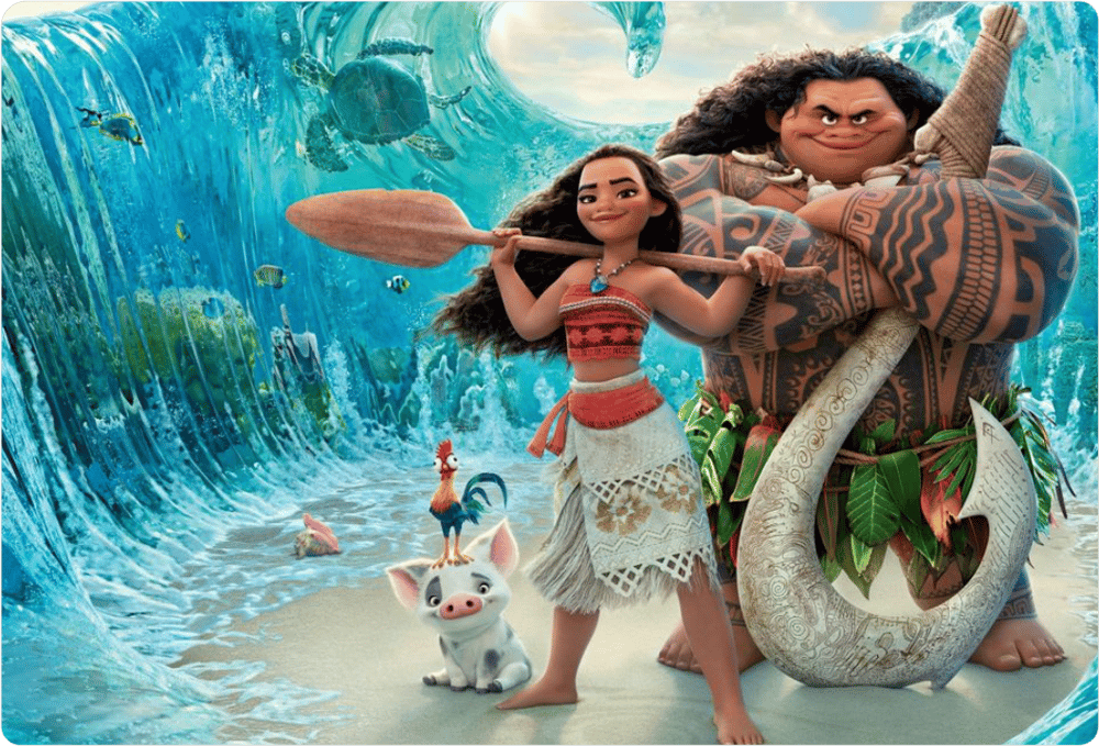 Moana Dikdörtgen Pasta Yenilebilir Resim Baskı 28*19 cm
