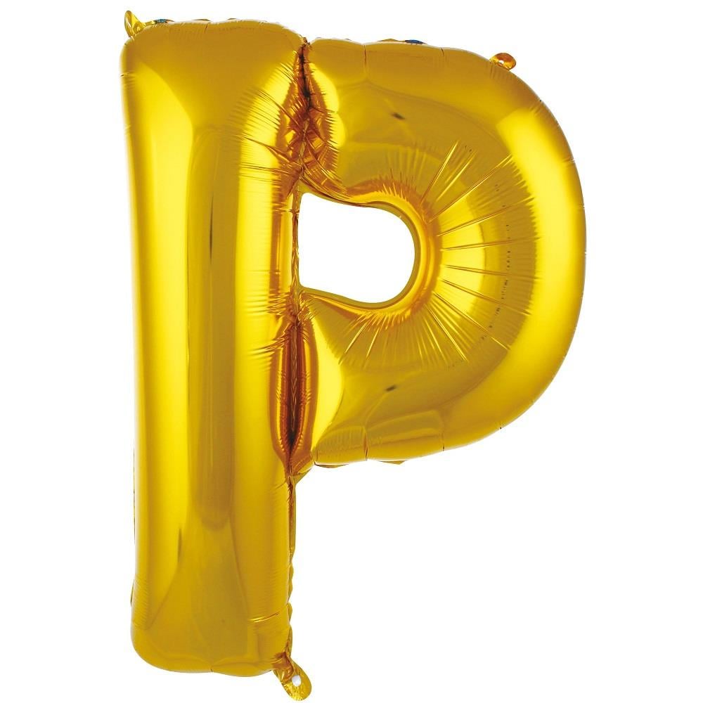 P Harfi Altın Folyo Balon 40