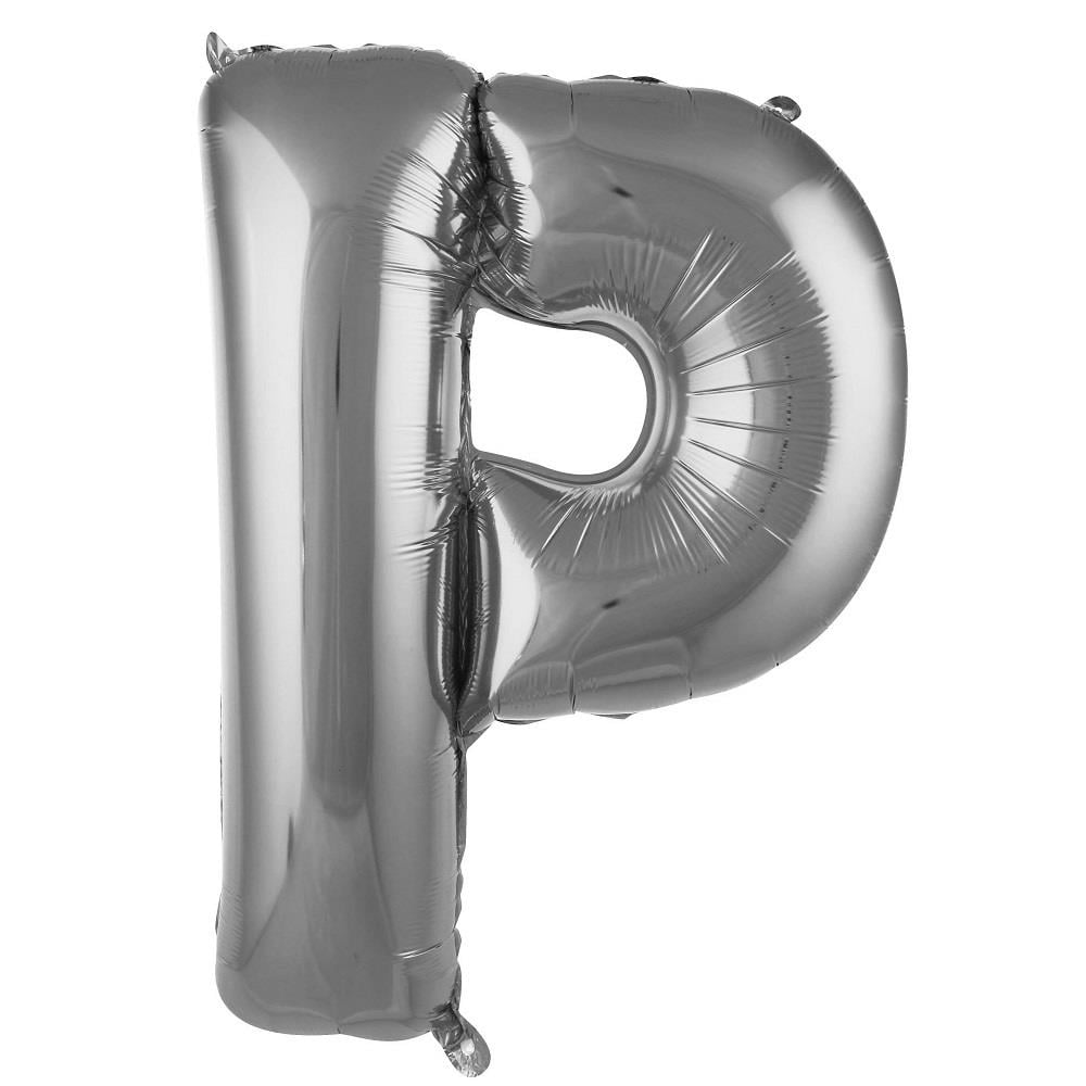 P Harfi Gümüş Folyo Balon 40