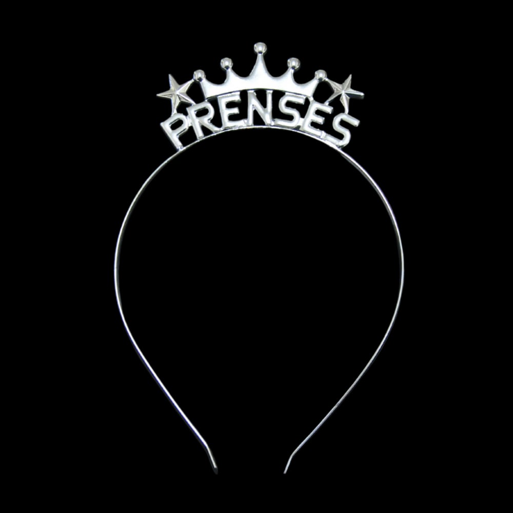 Prenses Gümüş Renkli Metal Taç