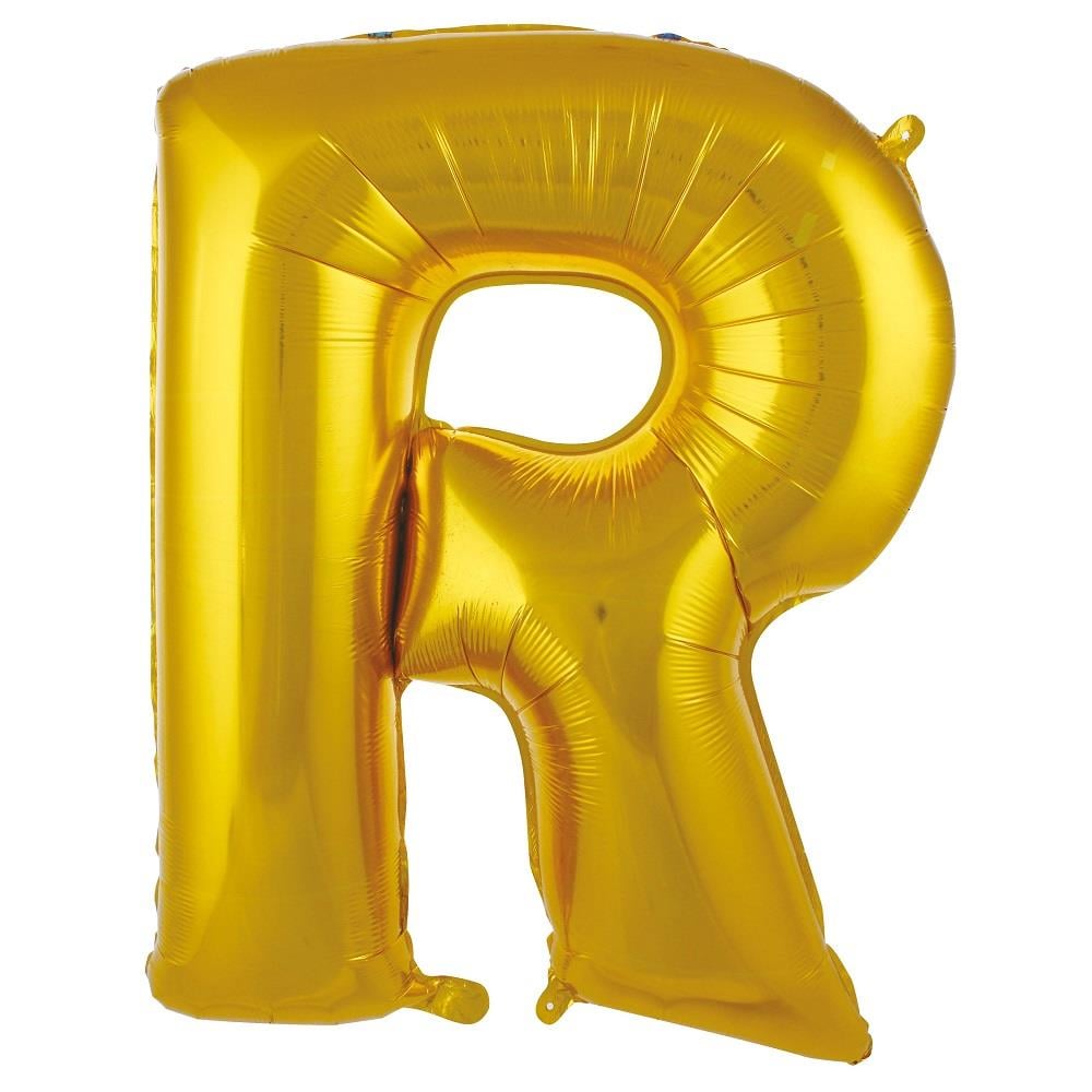 R Harfi Altın Folyo Balon 40