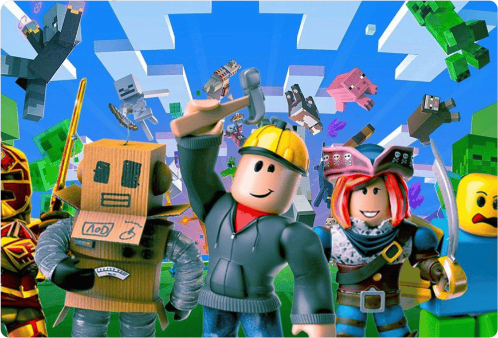 Roblox Dikdörtgen Pasta Yenilebilir Resim Baskı 28*19 cm