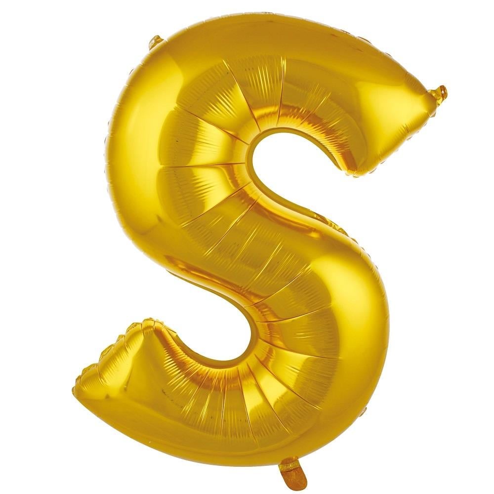 S Harfi Altın Folyo Balon 40