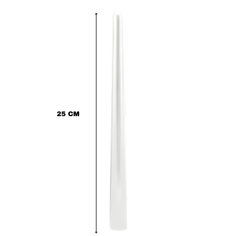 Sedef Renkli Şamdan Mum 10 Lu Paket 25 cm