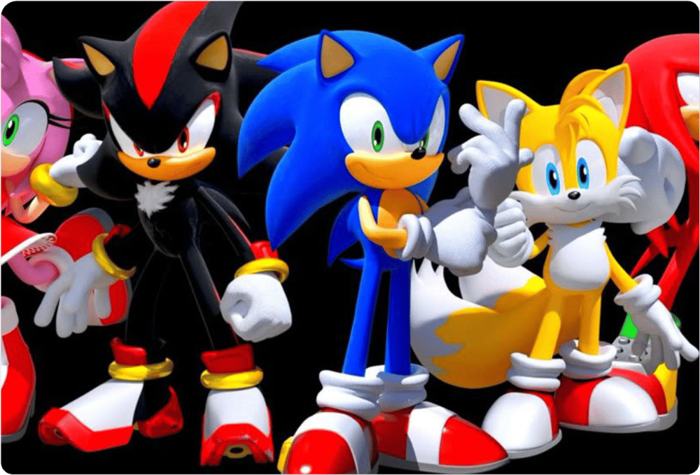 Sonic Dikdörtgen Pasta Yenilebilir Resim Baskı 28*19 cm