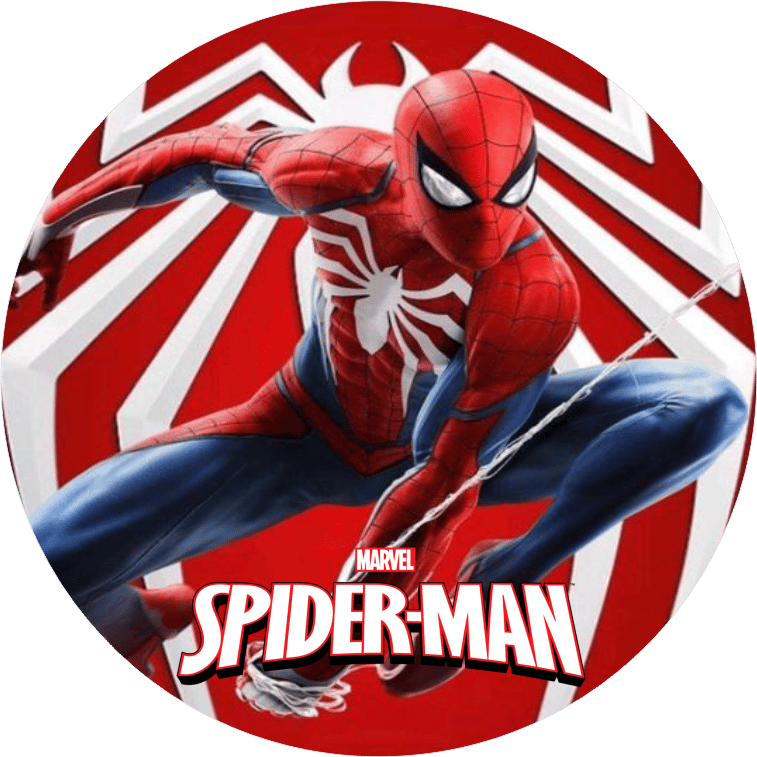 Spiderman Yuvarlak Pasta Yenilebilir Resim Baskı 20 cm 