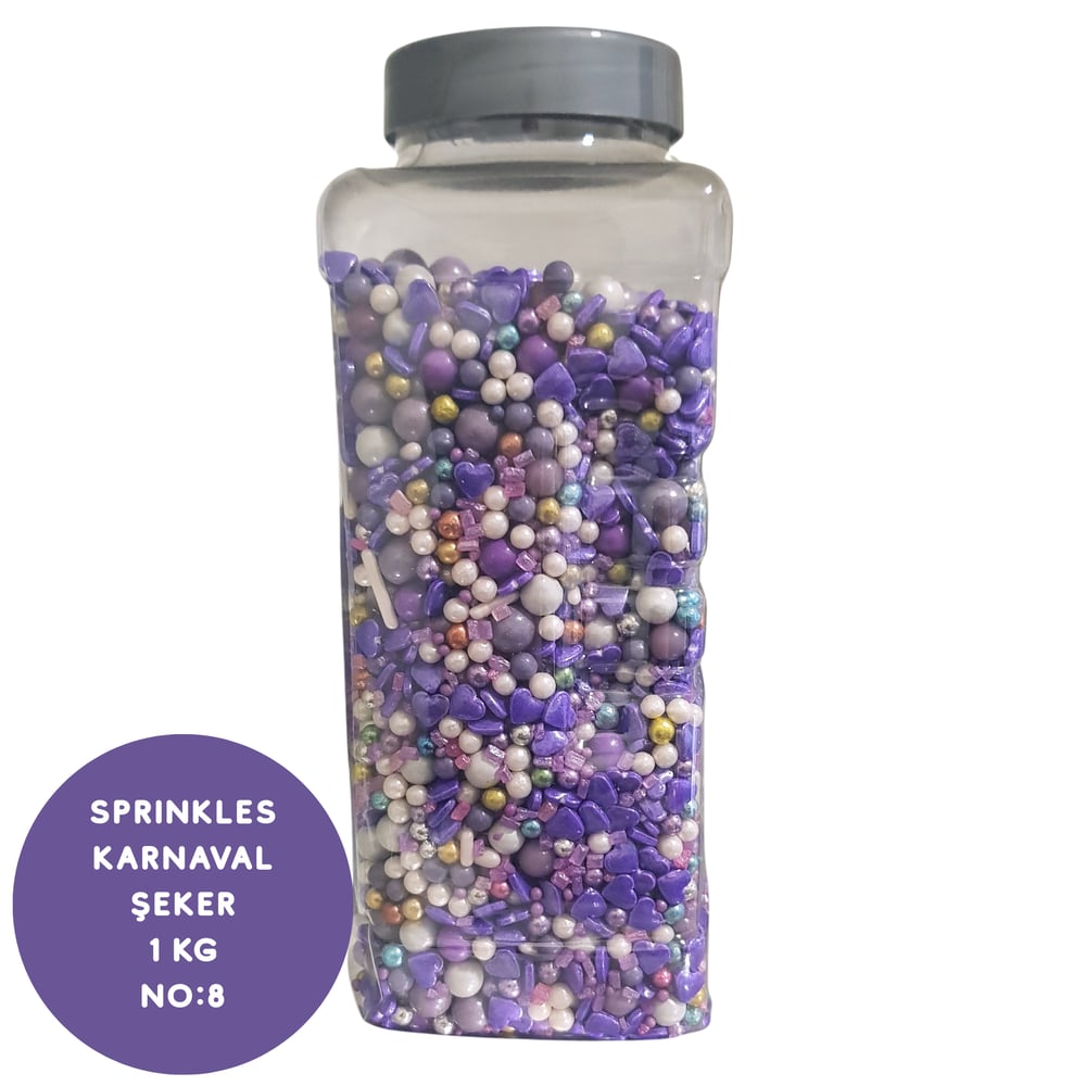 Sprinkles Karnaval Şeker 1 Kg (No:8) Renkli Pasta ve Çikolata Süslemesi
