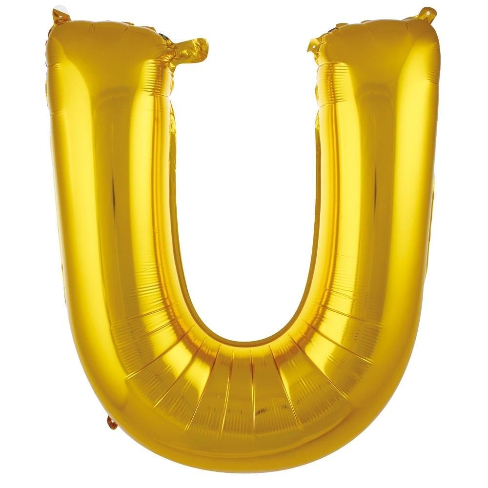 U Harfi Altın Folyo Balon 34