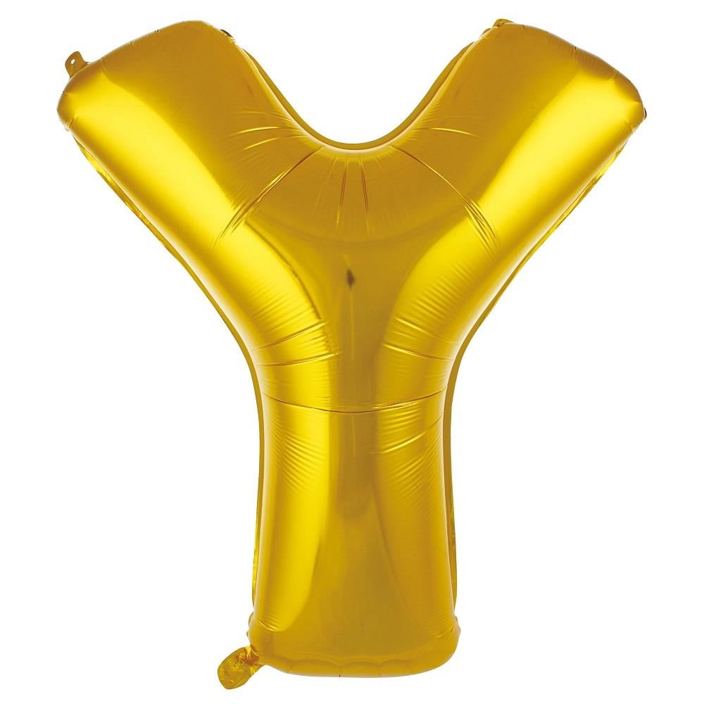 Y Harfi Altın Folyo Balon 34