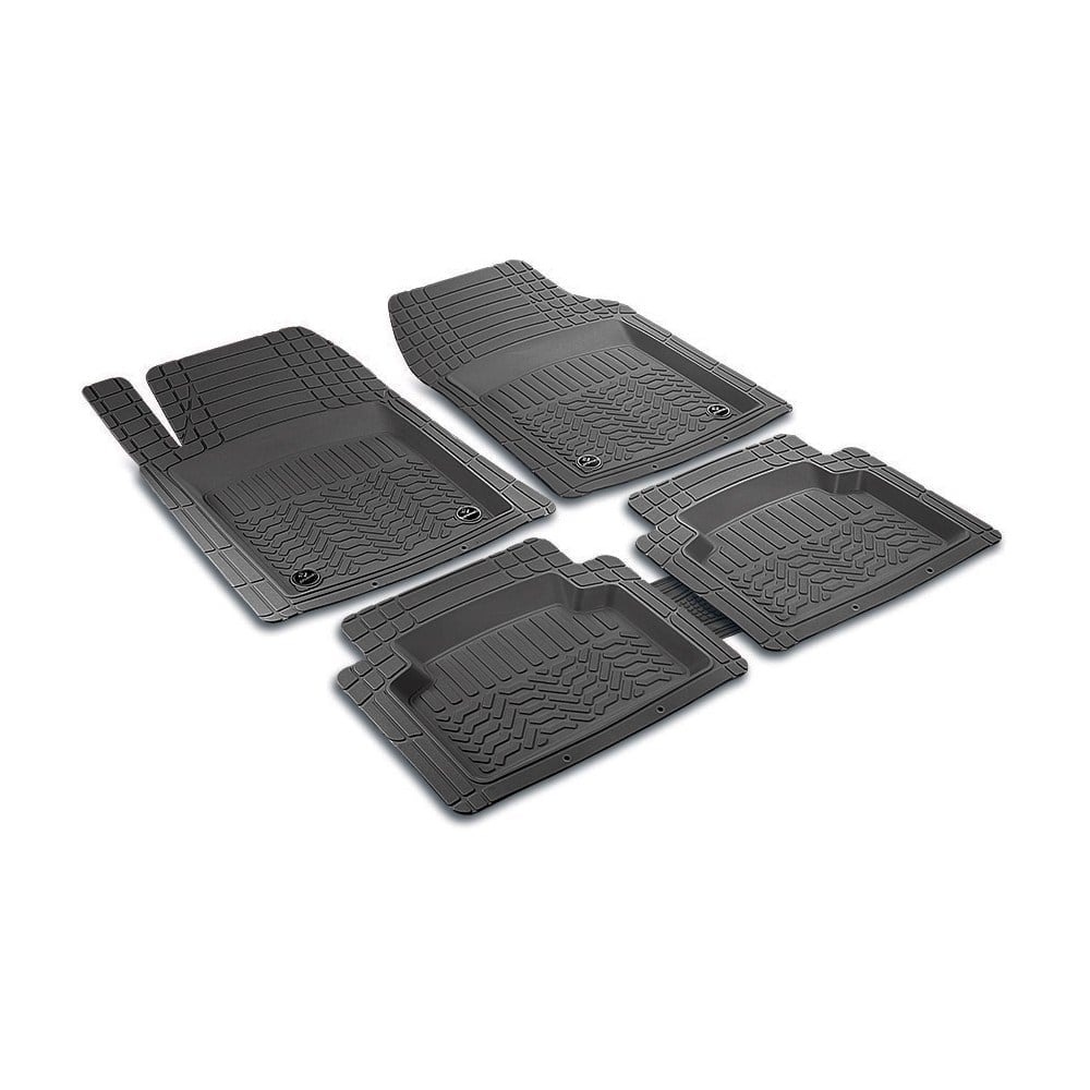 Promats Profesyonel 3D Siyah Üniversal Havuzlu Paspas 5 Parça