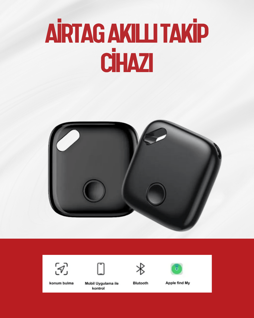  iOS & Android Uyumlu Smart Tag | Uzun Pil Ömrü | Bul Uygulaması ile Entegre Akıllı Takip Cihazı