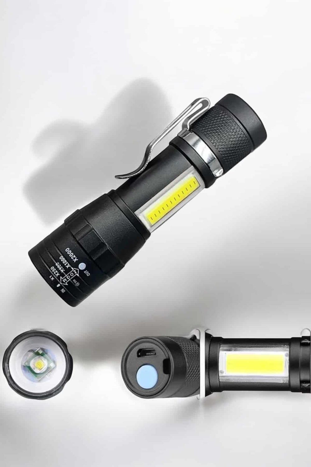 El Feneri Led USB Şarjlı Zoom Mini Led Işık Acil Durum Feneri