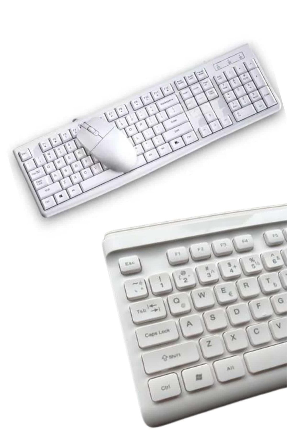 Kablosuz Klavye Mouse Seti Beyaz Q Klavye Tüm Cihazlara Uyumlu
