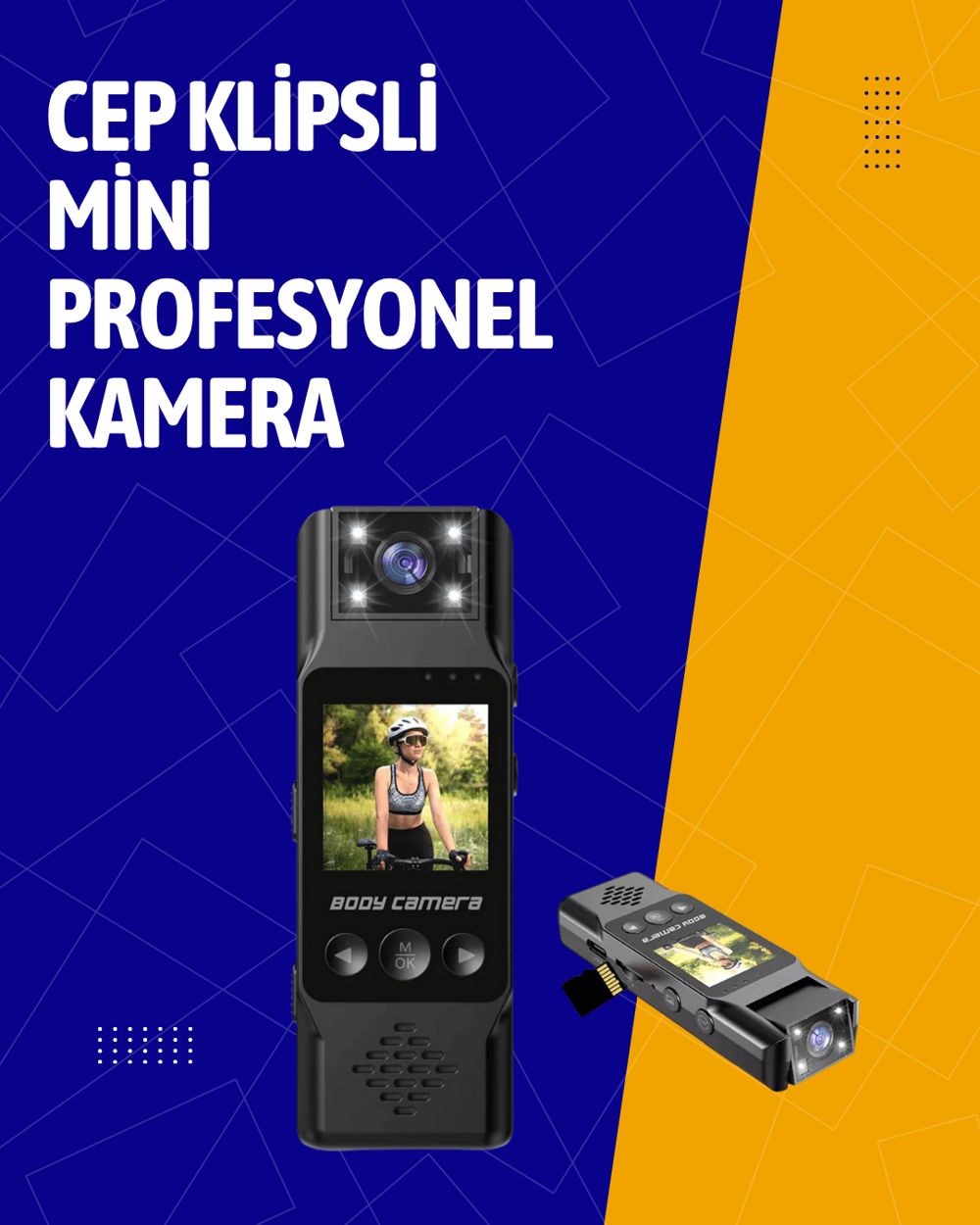 Kablosuz WiFi Bağlantılı Full HD Mini Kamera – Döngüsel Kayıt ve Hareket Algılama Özellikli