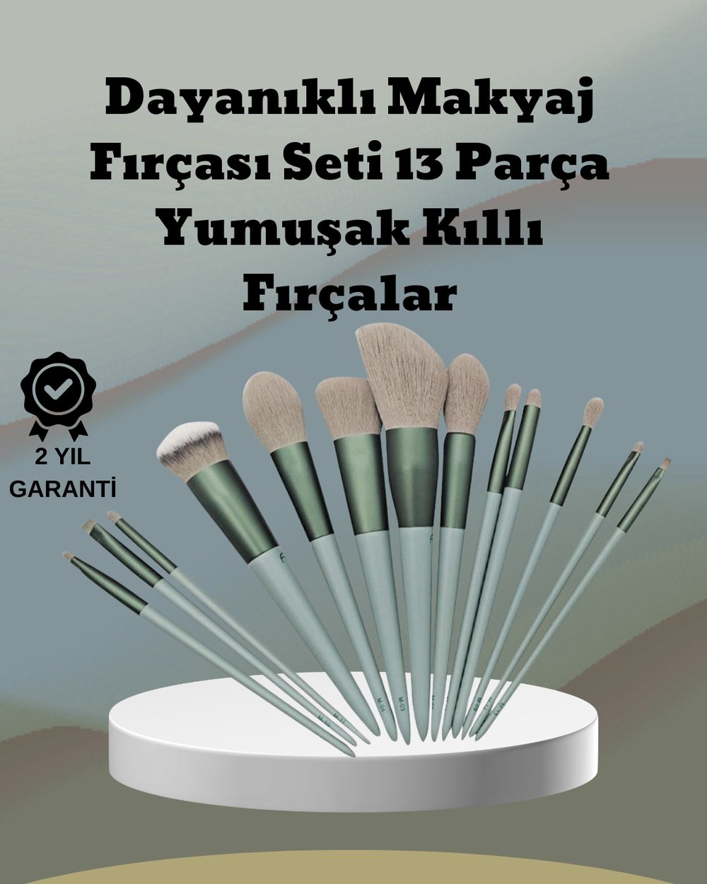 Profesyonel Kullanıma Uygun 13 Parça Makyaj Fırçası Takımı Fiber Kıllı