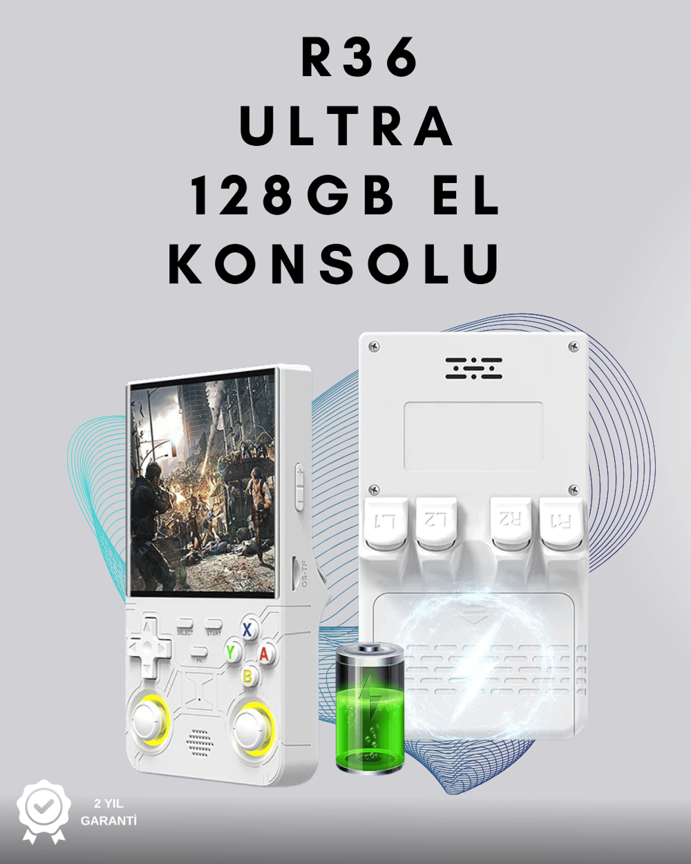 R36 Ultra Retro Oyun Konsolu – RGB Destekli, Çoklu Platform, Kaydet/Yükle Özellikli
