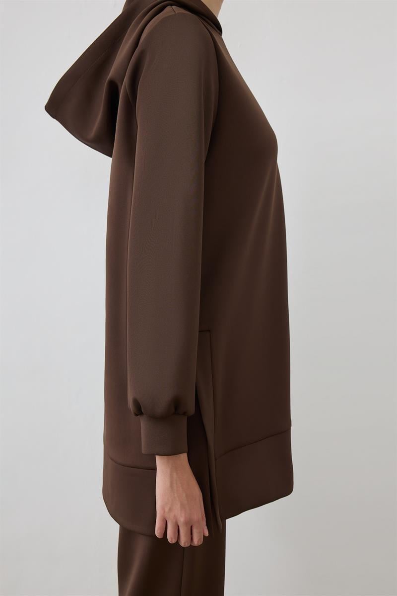 MİORİ REST PANTOLONLU SCUBA TAKIM KAHVE