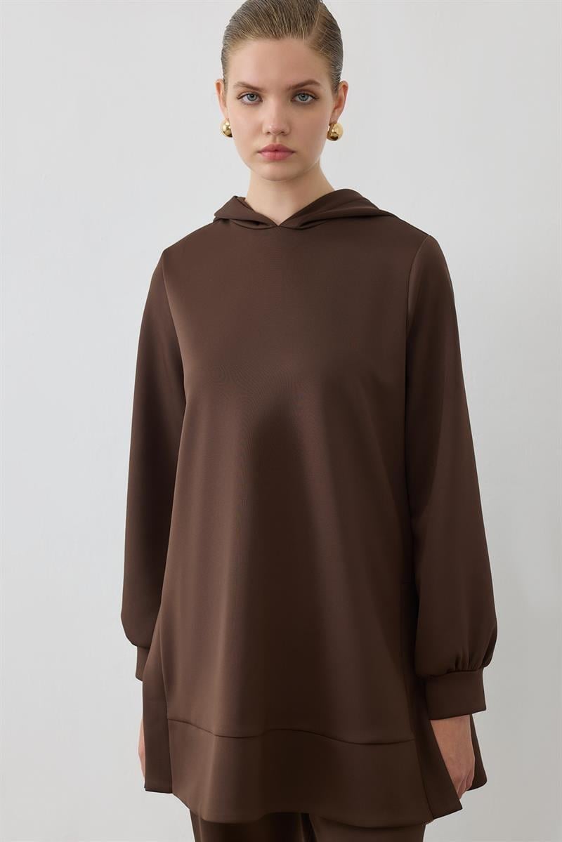 MİORİ REST PANTOLONLU SCUBA TAKIM KAHVE