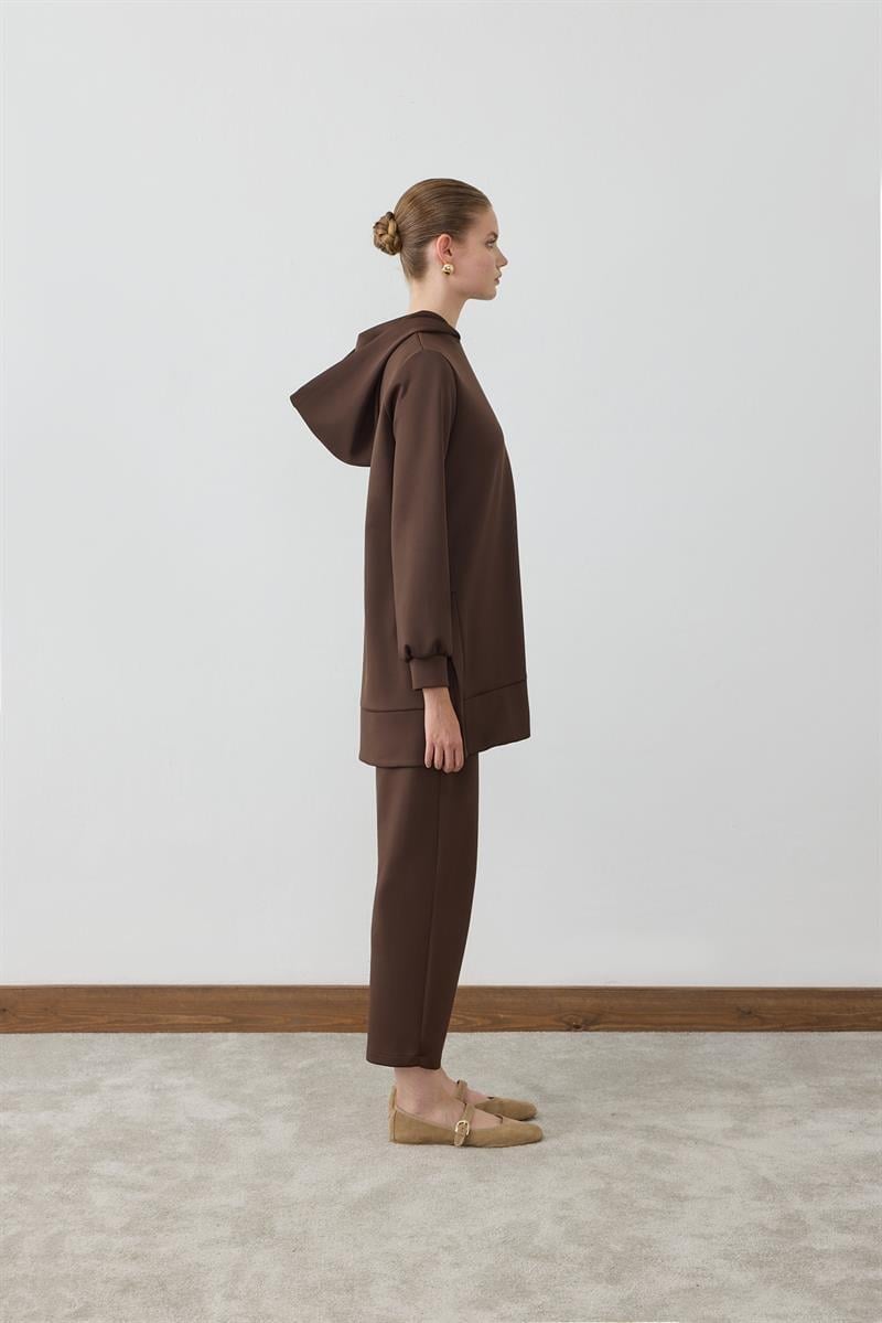 MİORİ REST PANTOLONLU SCUBA TAKIM KAHVE