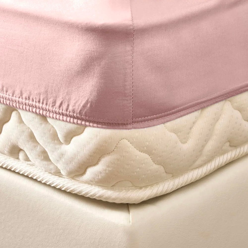 Soft Basic Düz Kenar Çarşaf Çift Kişilik - Pudra