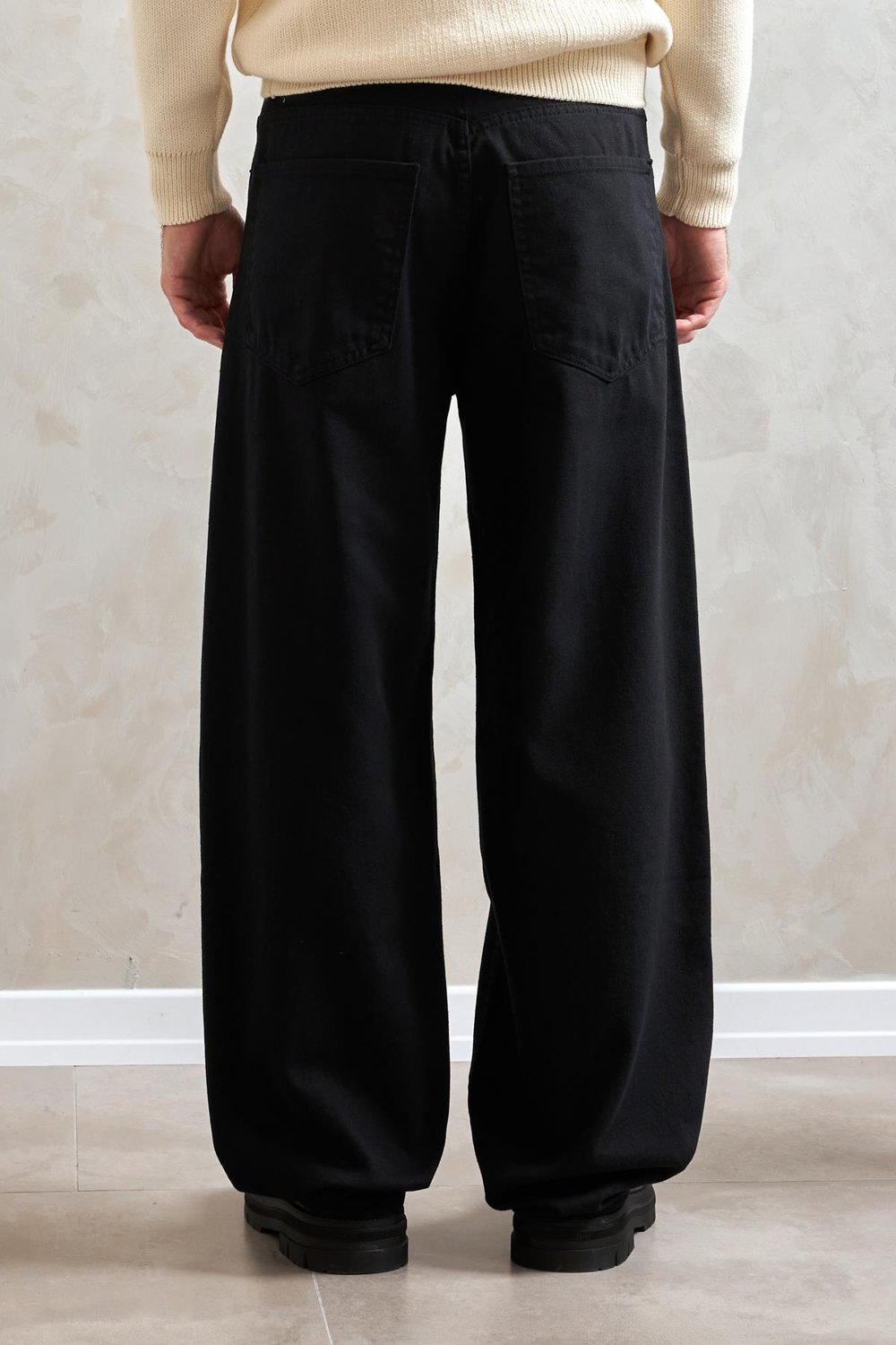 Erkek Ekstra Baggy Jean Pantolon Siyah