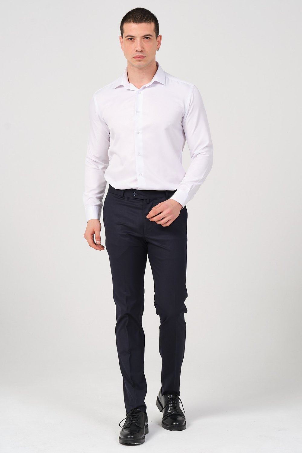 Slim Fit Erkek Kumaş Pantolon Lacivert