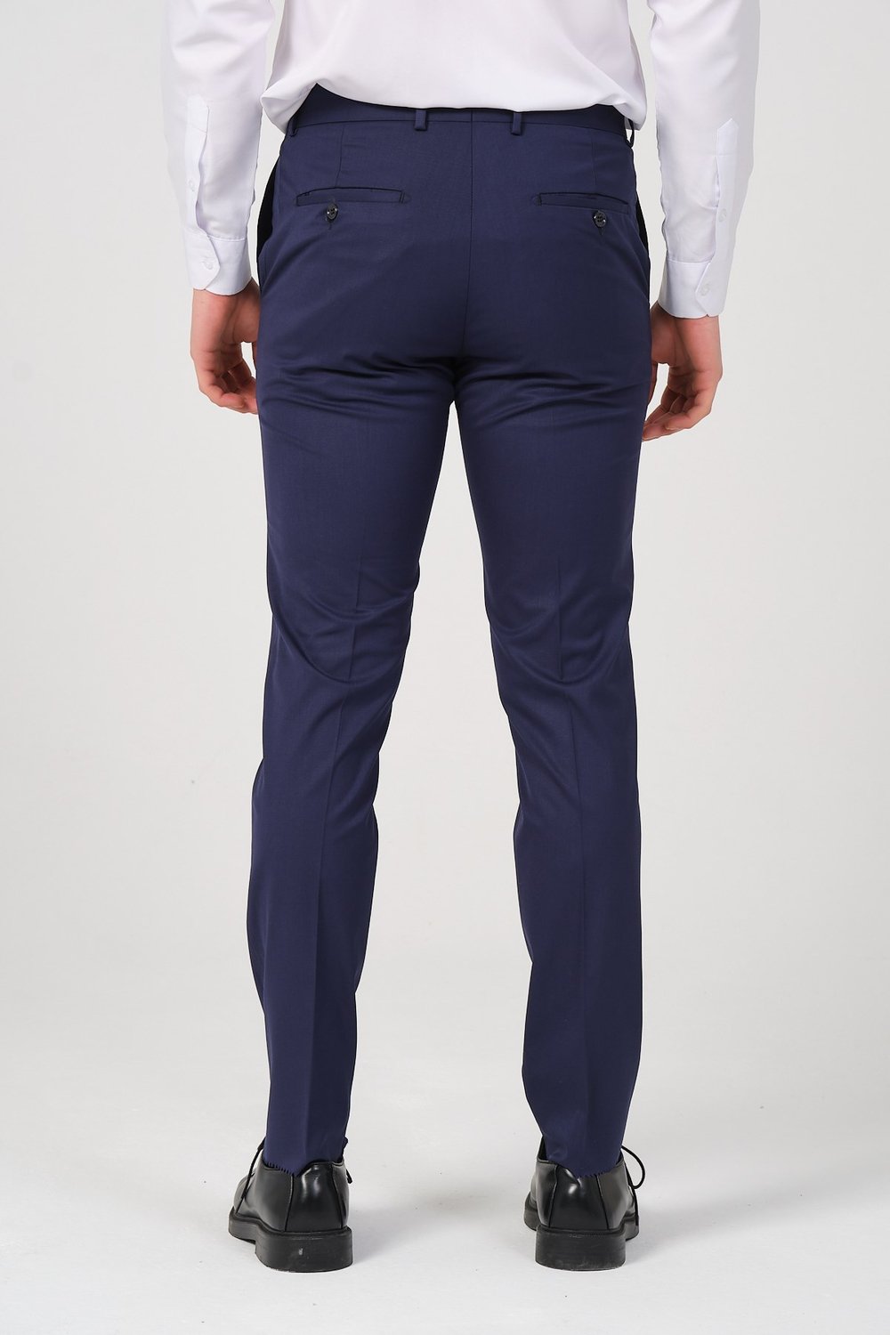 Slim Fit Erkek Kumaş Pantolon indigo mavi