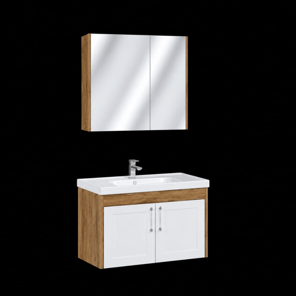 Alaçatı 80cm Banyo DolabıAlaçatı 80 cm Banyo Dolabı | Country Tarzı Şık Banyo Mobilyası | Beyaz, Lavabolu ve Aynalı Banyo DolabıBanyo DolabıUBM BANYO MOBİLYASIALCT 80DUŞHOMEAlaçatı 80cm Banyo Dolabı