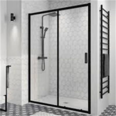 DUŞHOME DUŞAKABİN GLORY SERİSİ,SİYAH PROFİL,5MM ŞEFFAF CAM,H;190CM(120-130CM)