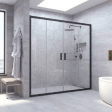 DUŞHOME DUŞAKABİN GLORY SERİSİ,SİYAH PROFİL,5MM ŞEFFAF CAM,H;190CM(171-180CM)