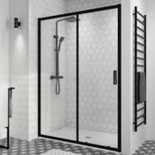 DUŞHOME DUŞHOME GLORY SERİSİ,SİYAH PROFİL,5MM ŞEFFAF CAM,H;190CM (100-110CM)