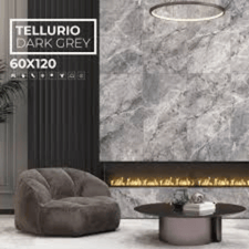 GÜRAL SERAMİK 60*120 TELLURİO DARK GREY PARLAK