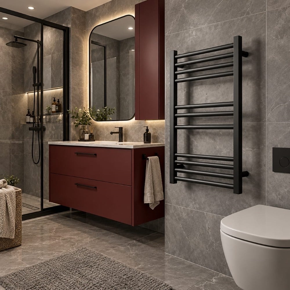 İnte 50x70 cm Mat Siyah 9 Dilim Borulu Banyo Havlupan Radyatörİnte 50x70 Demir Borulu 9 Dilim Siyah Havlupan | DushomeHavlupan&Panel RadyatörBANDOLÜX7805DUŞHOMEİnte 50x70 cm Mat Siyah 9 Dilim Borulu Banyo Havlupan Radyatör