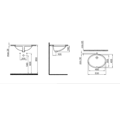 Kale Optimum 53x40 Tezgah Altı Lavabo Beyaz  Kale Optimum Ankastre Lavabo 53x40 cm Beyaz | Minimal ve Fonksiyonel TasarımVitrifiyeKale Seramik310200200096DUŞHOMEKale Optimum 53x40 Tezgah Altı Lavabo Beyaz  