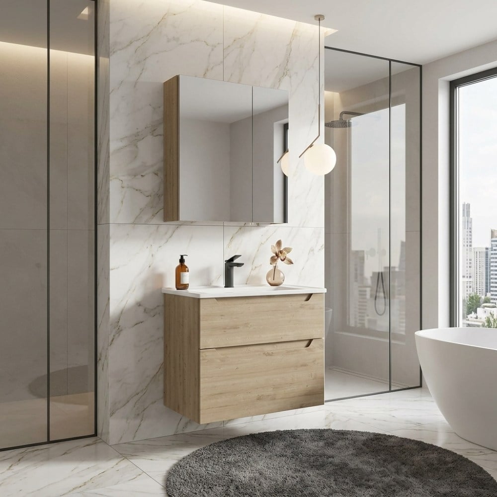 Orka Messina 65 Cm Meşe Banyo Dolabı Takımı (Meşe)Banyo DolabıOrka Banyo Dolapları 5007137DUŞHOMEOrka Messina 65 Cm Meşe Banyo Dolabı Takımı (Meşe)