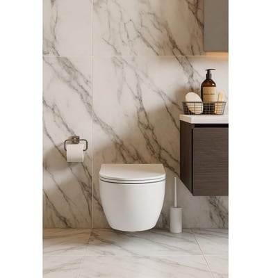 TURKUAZ CERASTYLE BELLA ASMA KLOZET+KAPAK 48CM SET005018