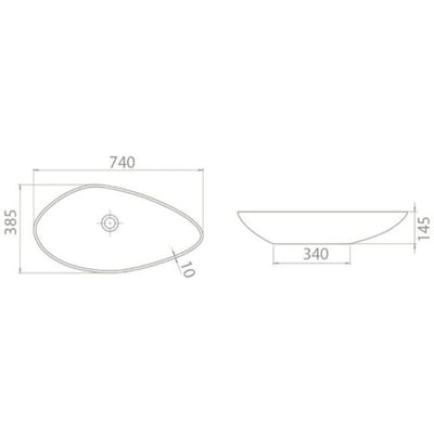 TURKUAZ OLİVE SERİSİ TEZGAHÜSTÜ LAVABO 74*38CM