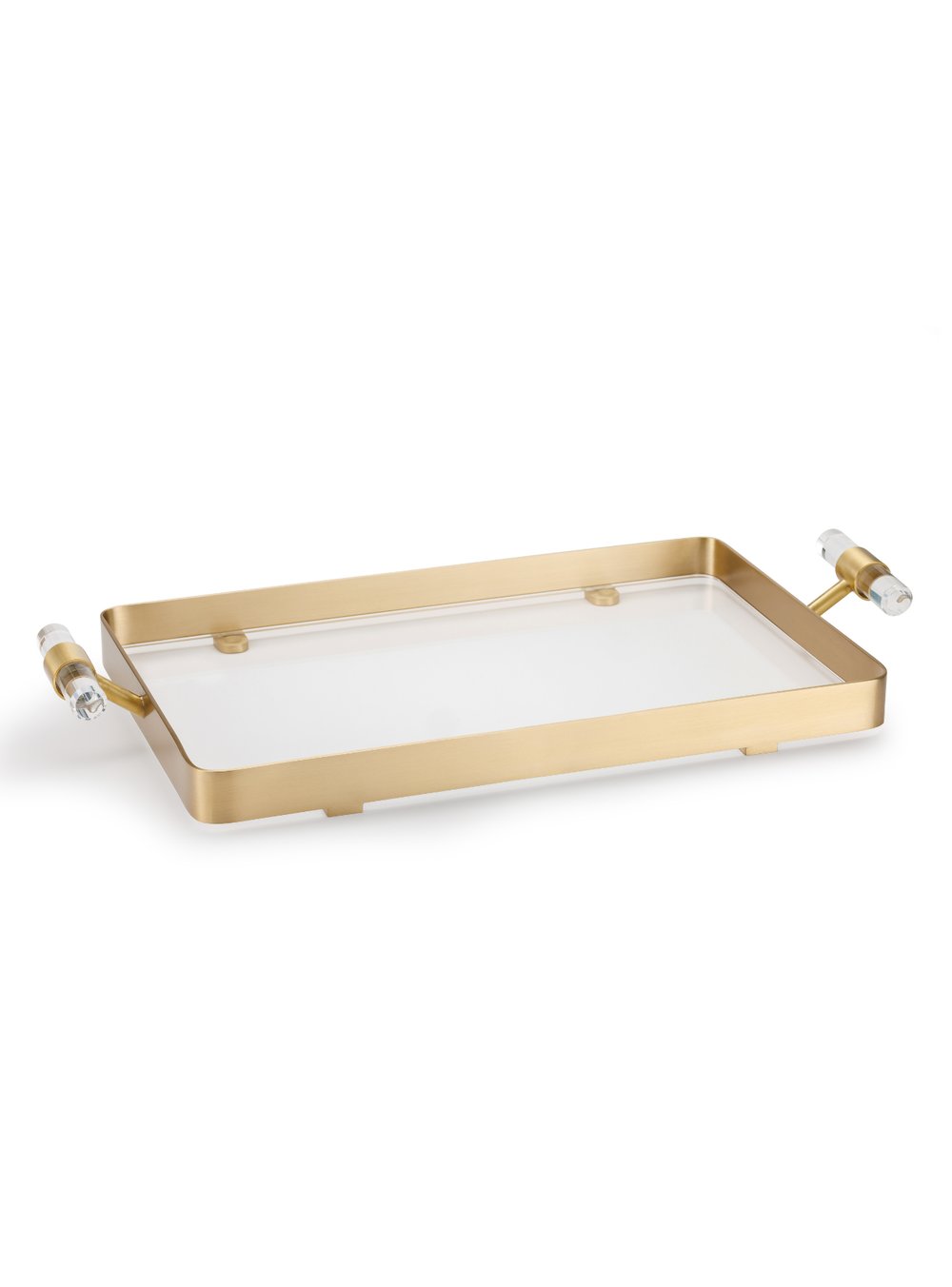 Montere Büyük Boy Çerçeve Detaylı Pirinç Tepsi