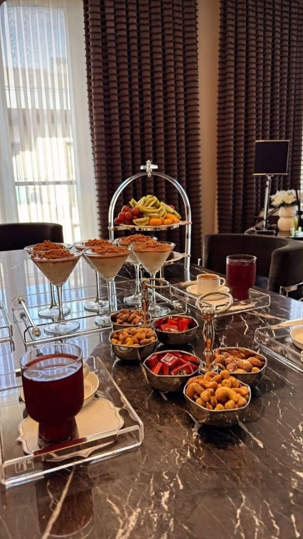 Ovalisa 2 Katlı Gümüş Servislik Etajeri