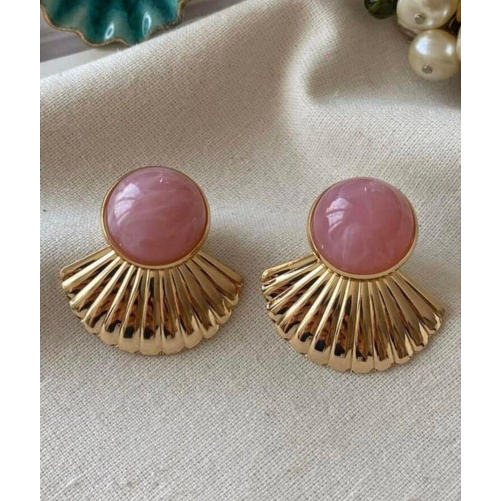 pembe gold yelpaze küpe
