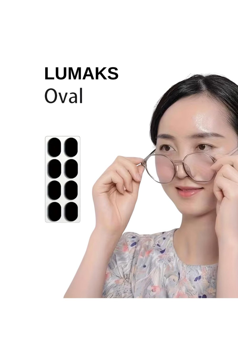 Siyah Oval Tip Gözlük Burun Pedi – Kaymaz Yumuşak Burunluk, Kendinden Yapışkanlı (8 Adet)