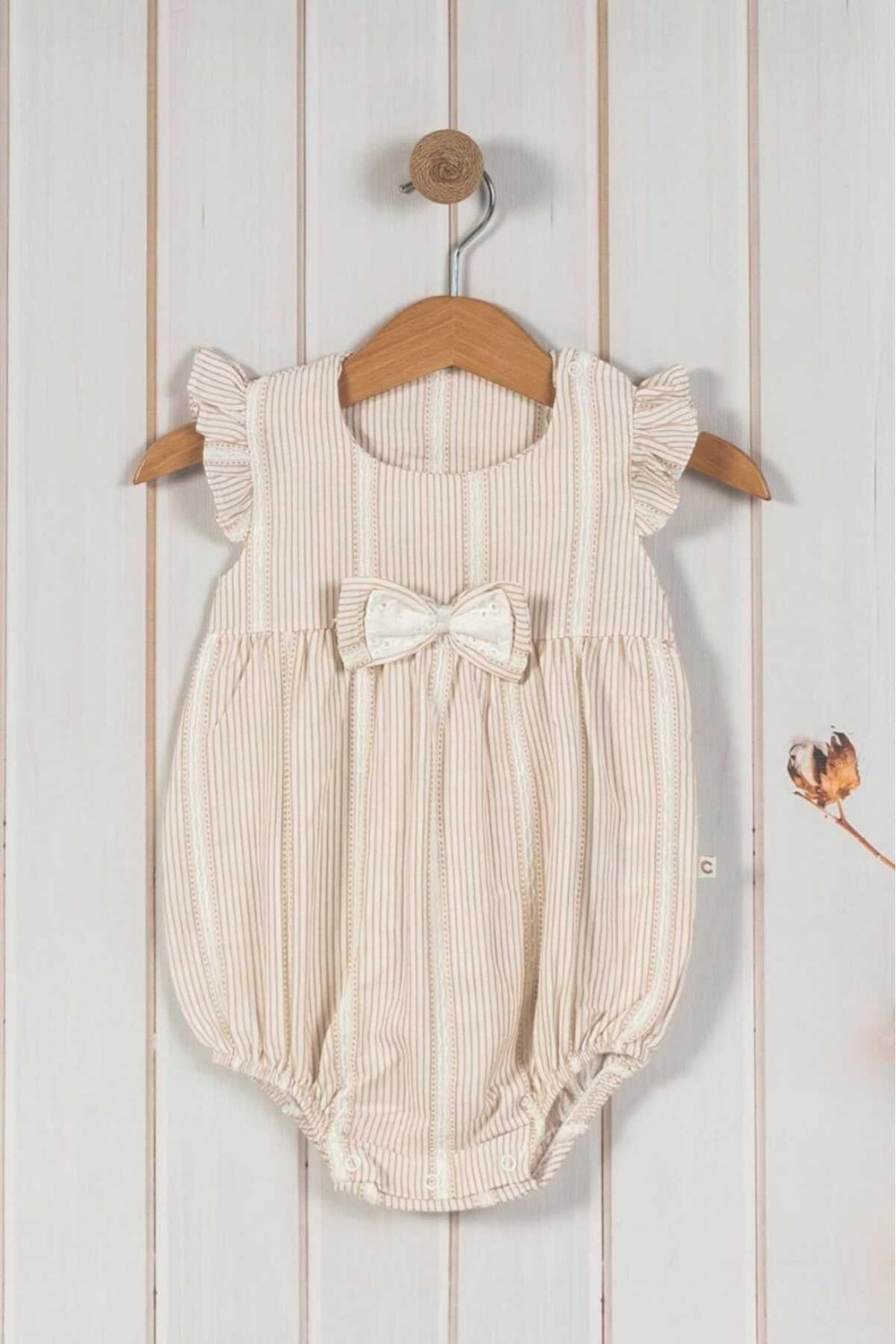 %100 Pamuk Kız Bebek/Yenidoğan Fiyonklu Alttan Çıtçıtlı Badi/Body