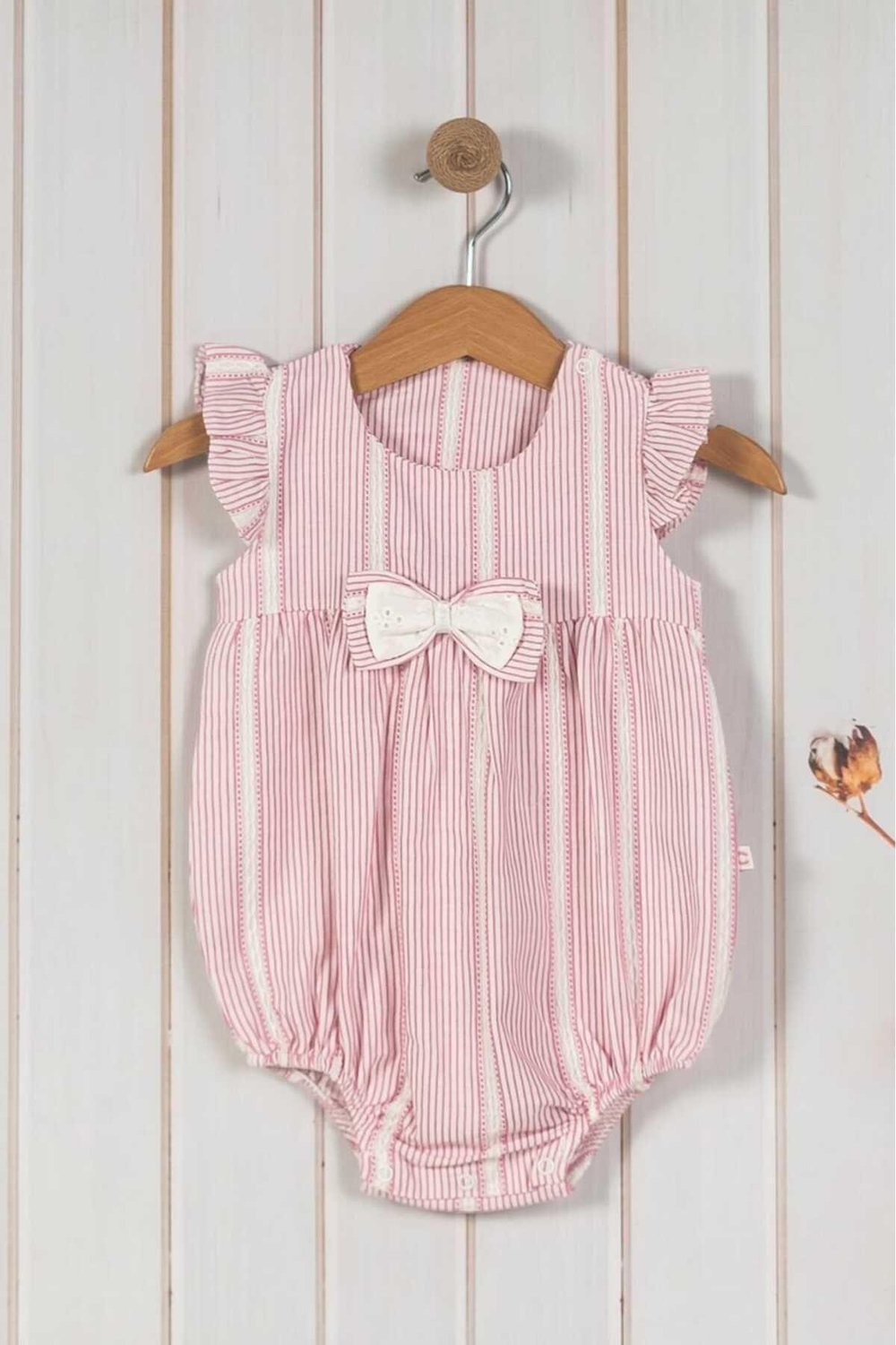 %100 Pamuk Kız Bebek/Yenidoğan Fiyonklu Alttan Çıtçıtlı Badi/Body