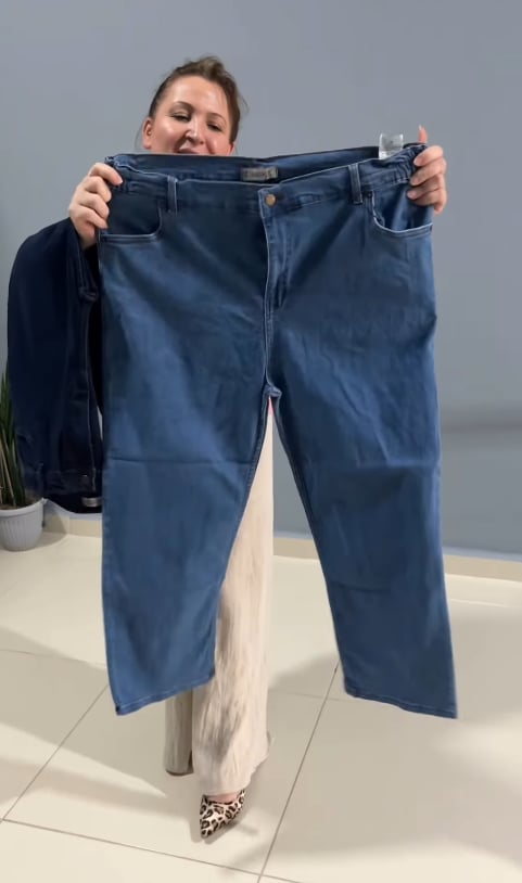 Büyük Beden Bilek Boy Kot Pantolon 