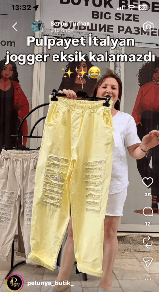 İtalyan Pul Payet Detaylı Jogger Pantolon