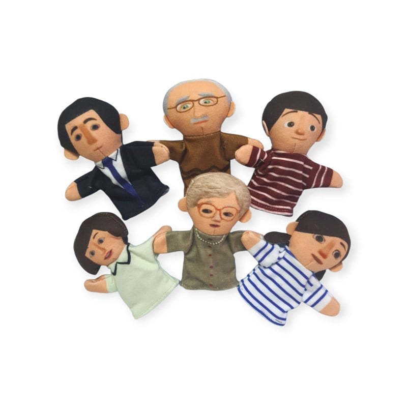 6'Lı Parmak Kukla Seti  Aile Temalı 